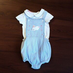 Mini Boden Bunny Romper Set Size 18-24m